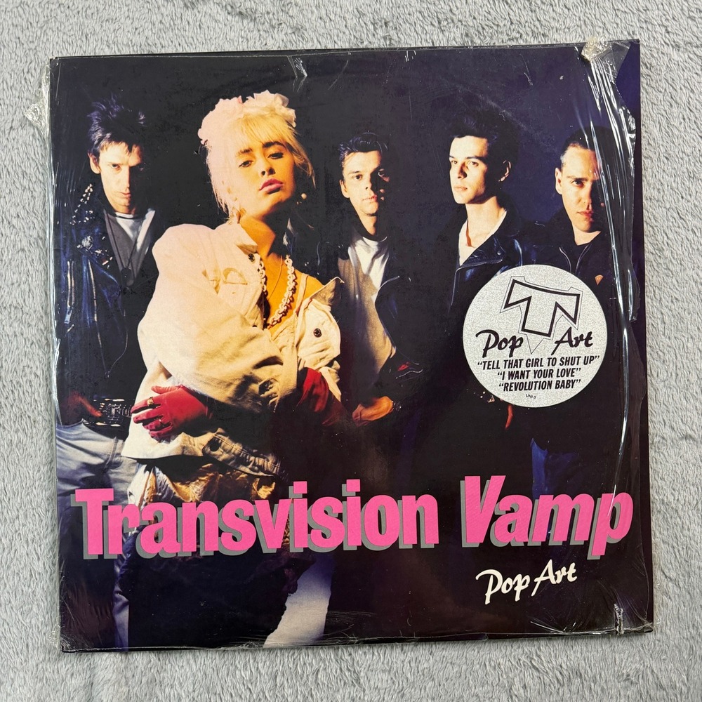 Transvision Vamp Pop Art Vinyl LP 1988 UNI-5 Wendy James Hype Sticker 80s Rock